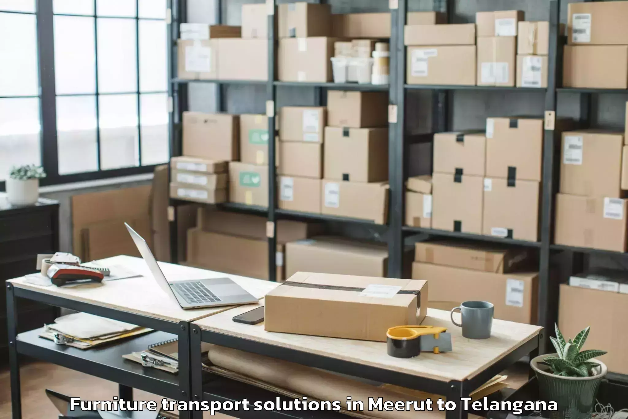 Quality Meerut to Kamalapur Furniture Transport Solutions